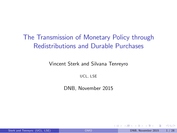 the transmission of monetary policy through