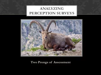 ANALYZING  PERCEPTION SURVEYS  Two Prongs of  Assessment  LAUNCHING THE COMPREHENSIVE  CURRICULUM