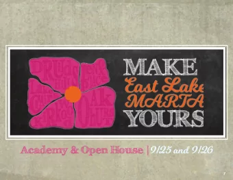 Academy &amp; Open House |  9/25 and  9/26  1  Project Partners  + Consultant Team  2  PROJECT