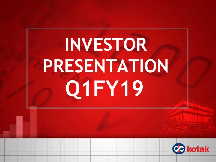 q1fy19 consolidated highlights q1fy19