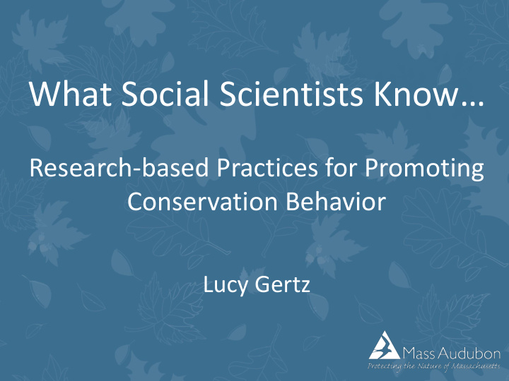 what social scientists know