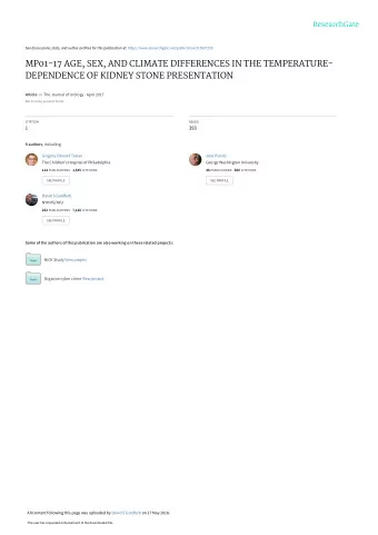 MP01-17 AGE, SEX, AND CLIMATE DIFFERENCES IN THE TEMPERATURE-  DEPENDENCE OF KIDNEY STONE
