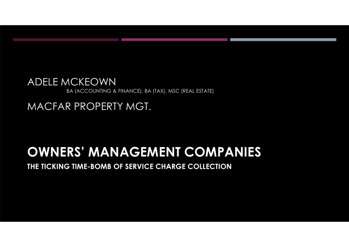 owners management companies