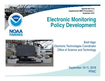 Electronic Monitoring  Policy Development  Brett Alger  Electronic Technologies Coordinator  Office