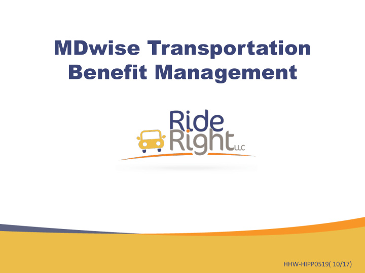 mdwise transportation benefit management