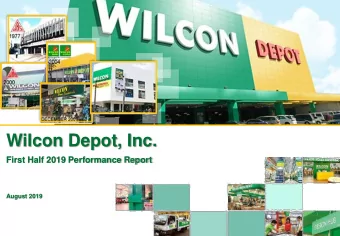 Wilcon Depot, Inc.  First Half 2019 Performance Report  August 2019  1  Discussion Agenda  1