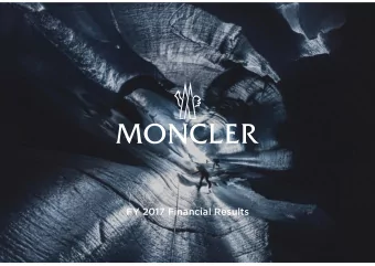 FY 2017 Financial Results  1  FY 2017 RESULTS HIGHLIGHTS (*)  Consolidated revenues: Eur