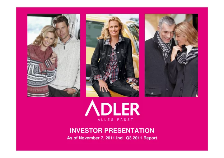 investor presentation