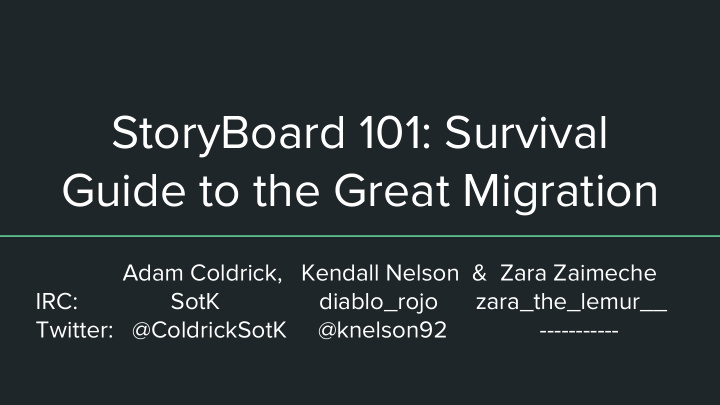 storyboard 101 survival guide to the great migration
