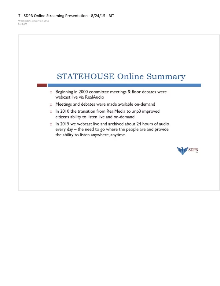7 sdpb online streaming presentation 8 24 15 bit