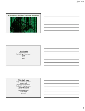 Disclosures  Red Bull High Performance  Amplio  Corto  MWI  AI in daily use  Google