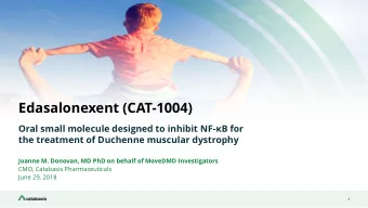 Edasalonexent (CAT-1004) Oral small molecule designed to inhibit NF-  B for  the treatment of