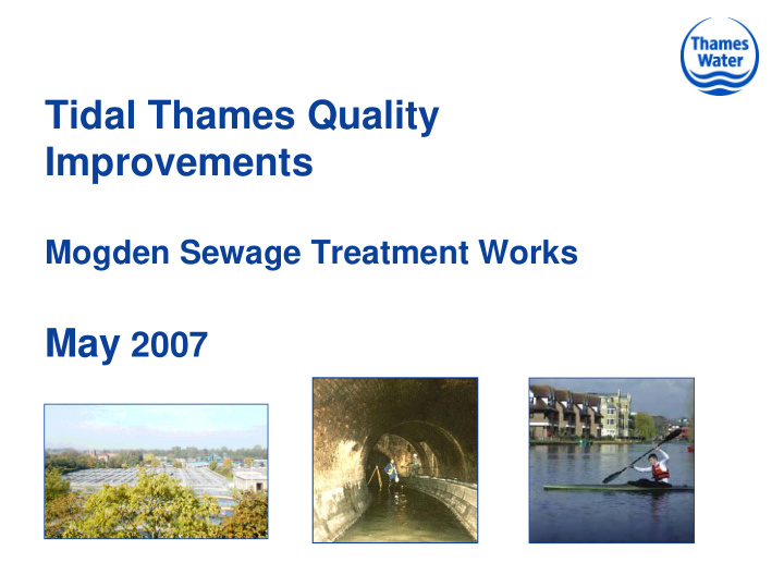 tidal thames quality improvements