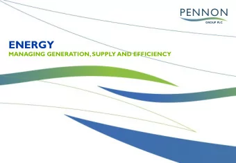 ENERGY  MANAGING GENERATION, SUPPLY AND EFFICIENCY  ENERGY MANAGEMENT  PENNONS STRATEGY  GROUP