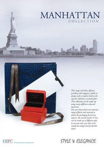 MANHATTAN  C O L L E C T I O N  New York - USA  This range will show off your  jewellery with