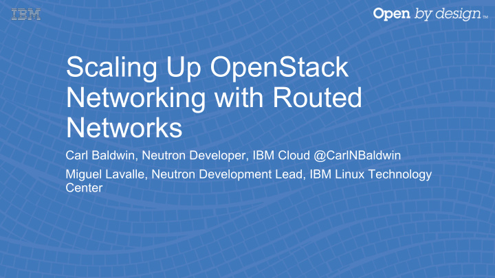 scaling up openstack networking with routed networks