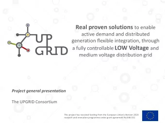 Partners and Key figures  Call/Topic : LCE 72014: Distribution grid and retail market  Duration: