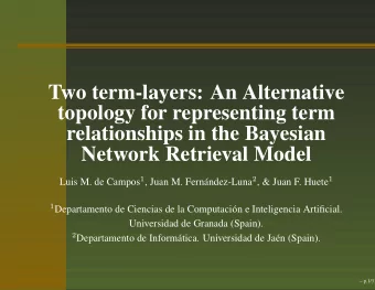 Two term-layers: An Alternative  topology for representing term  relationships in the Bayesian