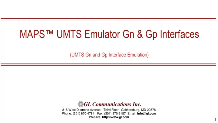maps umts emulator gn gp interfaces