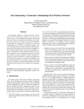 2. Background and Related Work or non-backbone, depends on its h -hop neighborhood in- formation