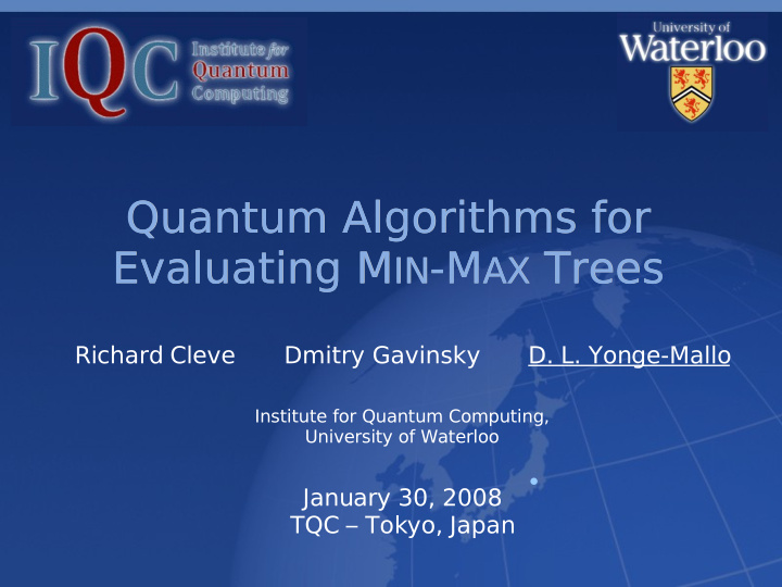 quantum algorithms for quantum algorithms for