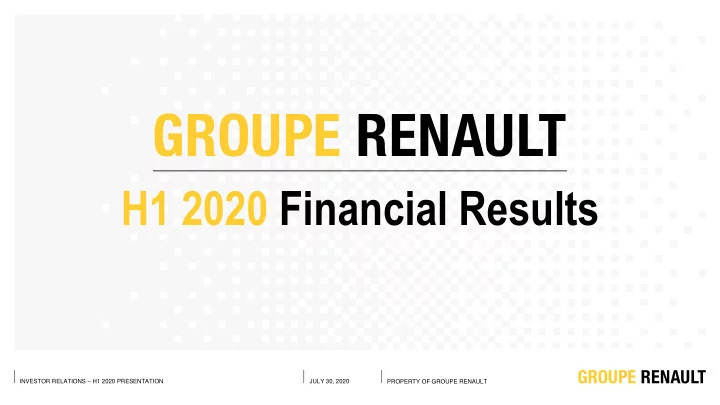 h1 2020 financial results
