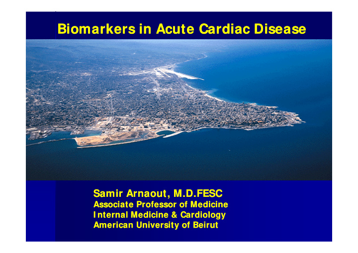 biomarkers in acute cardiac disease biomarkers in acute