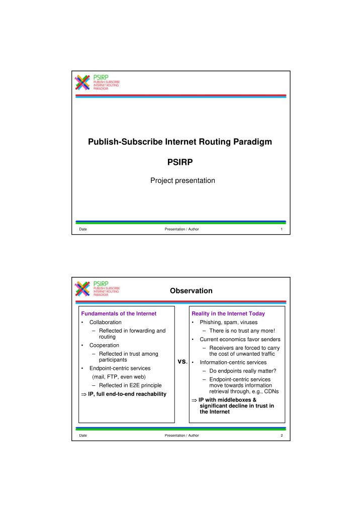 publish subscribe internet routing paradigm psirp
