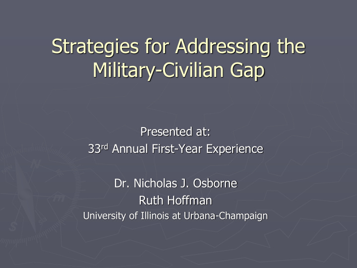 military civilian gap
