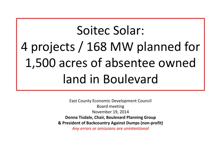 4 projects 168 mw planned for