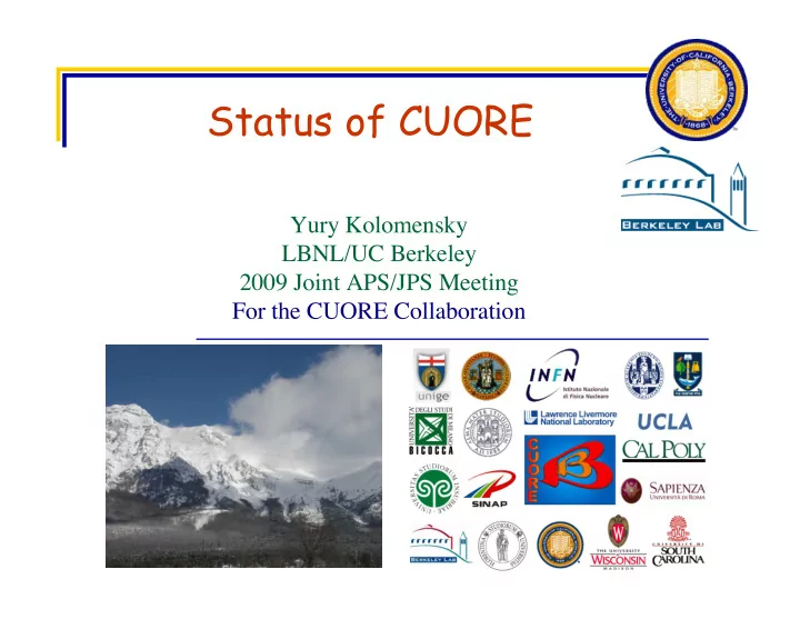 status of cuore
