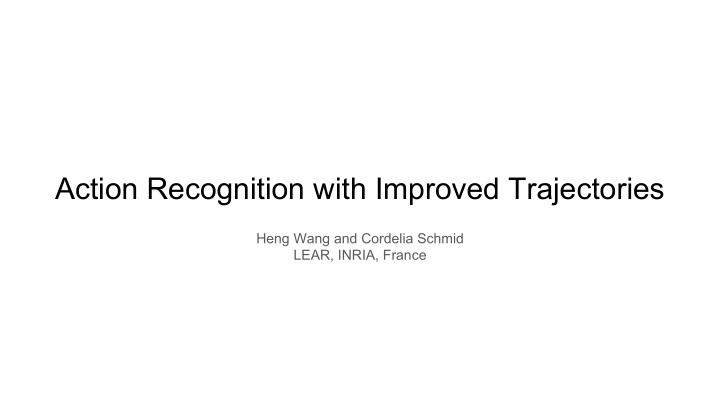 action recognition with improved trajectories