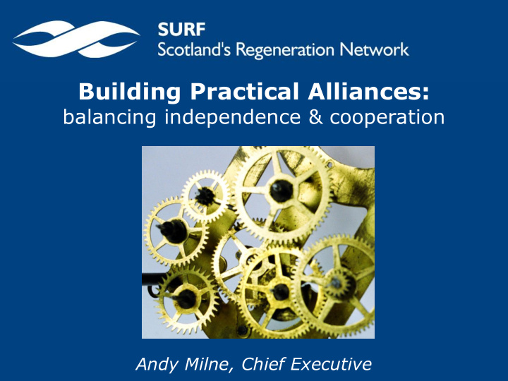 building practical alliances