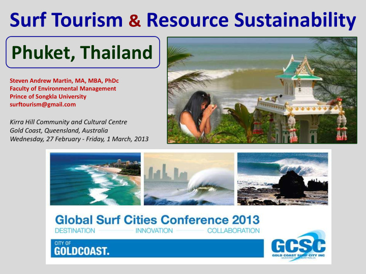 surf tourism resource sustainability