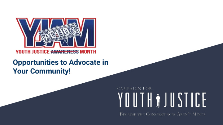 opportunities to advocate in your community overview