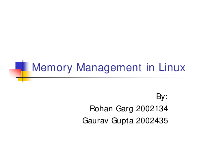 memory management in linux