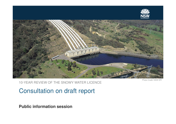 consultation on draft report