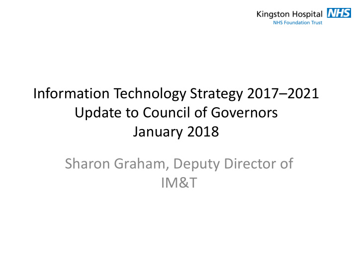 information technology strategy 2017 2021