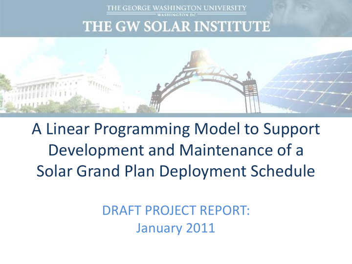 solar grand plan deployment schedule