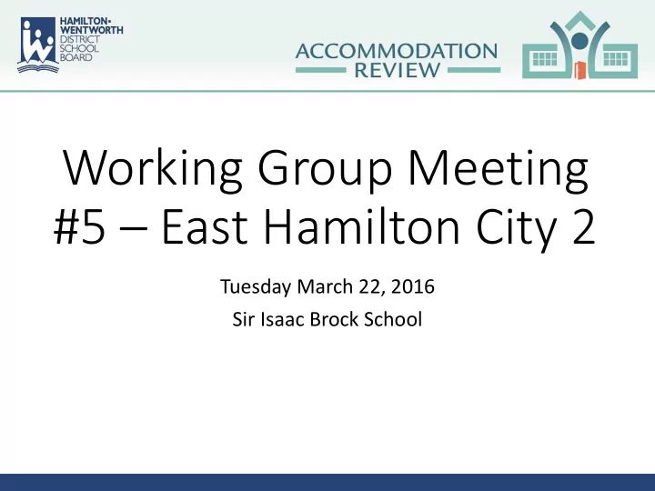 working group meeting