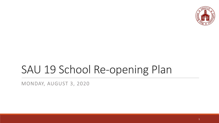 sau 19 school re opening plan