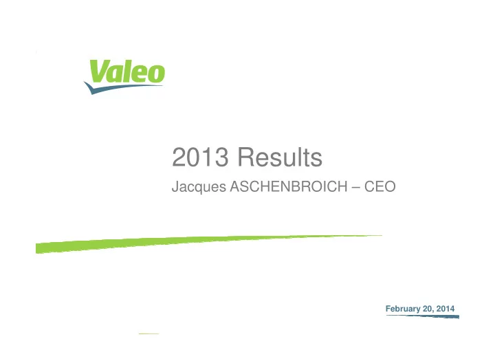 2013 results