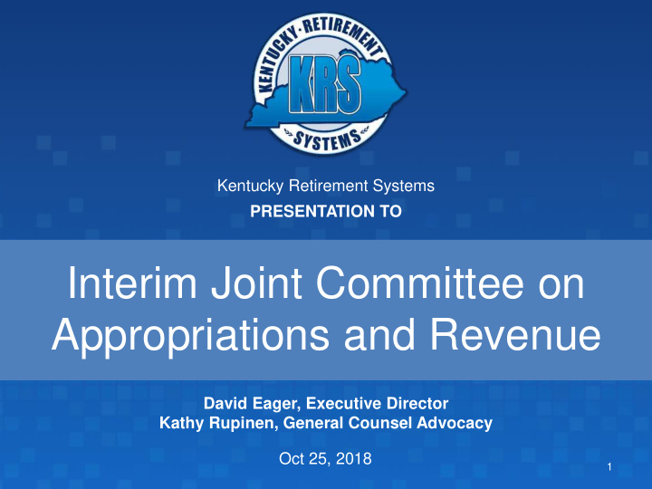 interim joint committee on