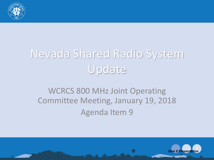 nevada shared radio system update