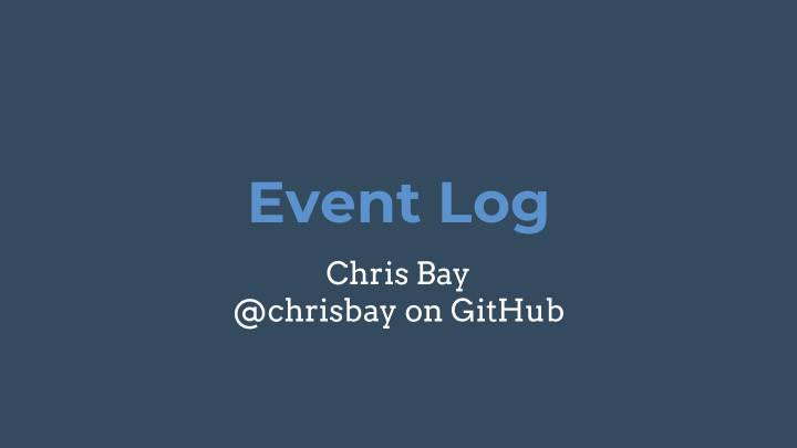 event log