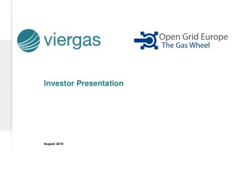 Investor Presentation  August 2019  Disclaimer This document (the Presentation) is strictly