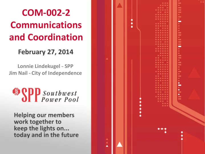 com 002 2 communications and coordination