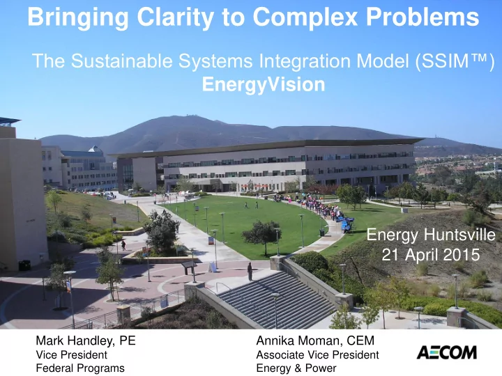 bringing clarity to complex problems