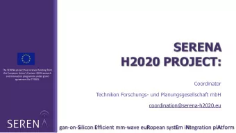 gan-on- S ilicon E fficient mm-wave eu R opean syst E m i N tegration pl A tform  Project