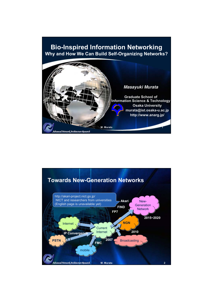 bio inspired information networking